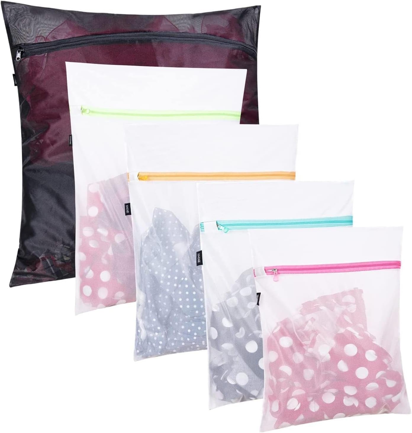 BAGAIL Mesh Laundry Bags, Washing Machine Wash Bags, Reusable and Durable Mesh Wash Bags for Delicate Blouse, Hosiery, Underwear, Bra, Lingerie and Baby Clothes, Great for Travel Storage Organization