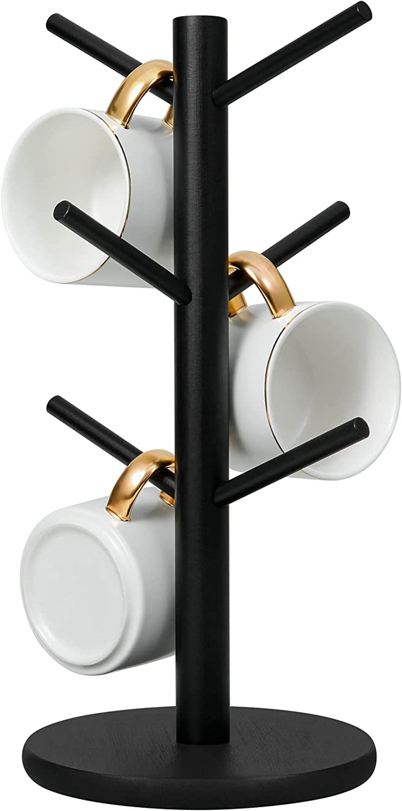 Mylifeunit Mug Holder Tree, Coffee Cup Holder with 6 Hooks (Black)