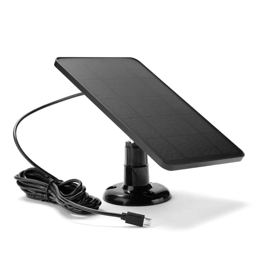 10W Solar Panel Solar Battery Charger 5V Micro USB Charging for IP Surveillance Camera for Arlo Camera/Eufy Wireless Doorbell