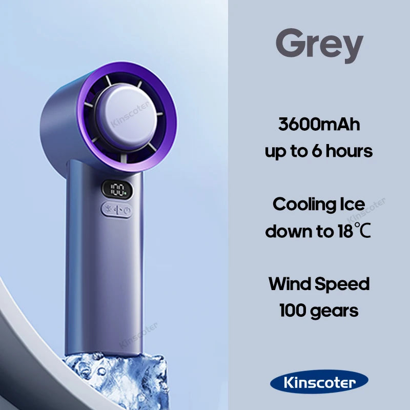 Portable Handheld Turbo Fan 100 Wind Speeds Adjustable Mini Personal Fan Battery Operated Electric Eyelash Fan