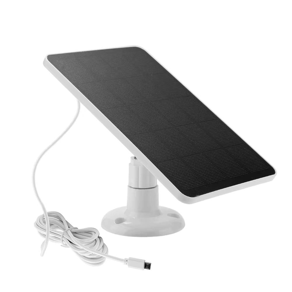 10W Solar Panel Solar Battery Charger 5V Micro USB Charging for IP Surveillance Camera for Arlo Camera/Eufy Wireless Doorbell
