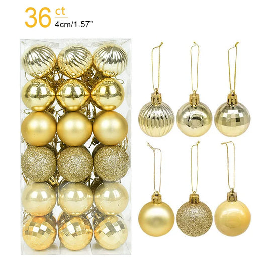 1Box Christmas Balls Christmas Tree Ornaments Ball Xmas Hanging Tree Pendants Home Party Decor 2023 New Year Gift Noel Navidad